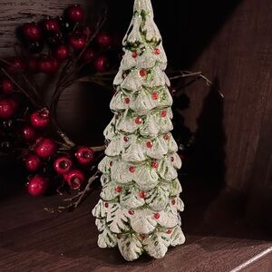 Light Up Frosted Glass Christmas Tree